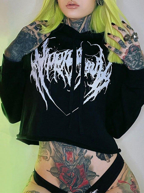 Love Butterfly Print Sleeves Hoodie - Anagoc
