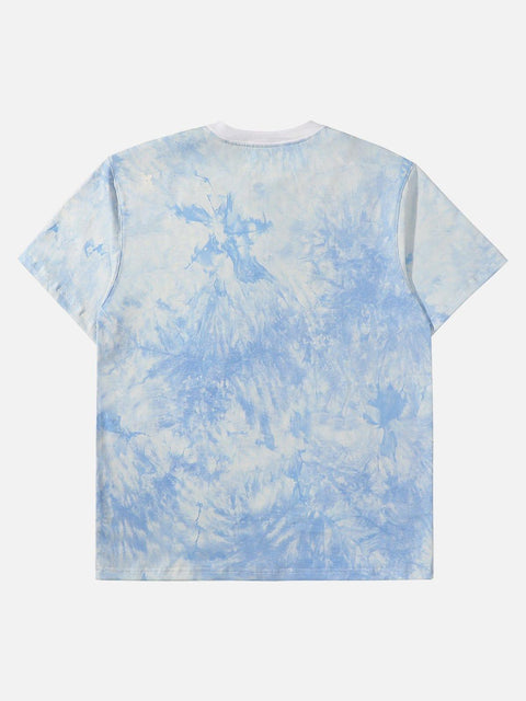 Tie-dye Cotton Graphic Tee - Anagoc