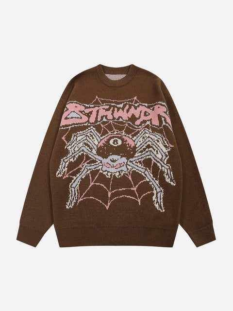 Billiard Spider Knit Sweater - Anagoc