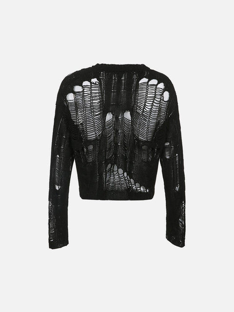 Hollow Mesh Sweater - Anagoc