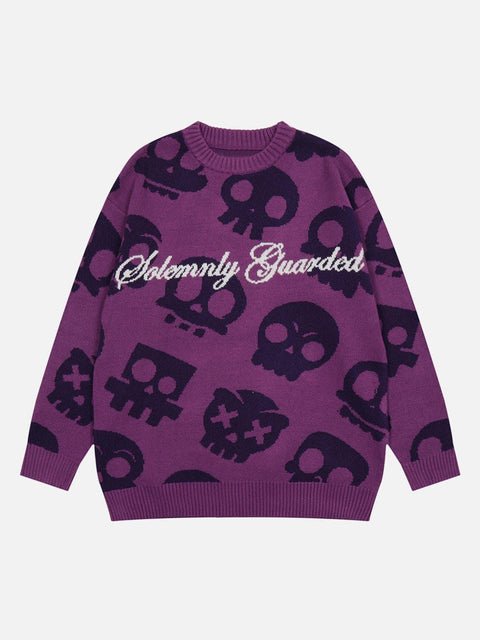 Tie Dye Crucifix Knit Sweater - Anagoc