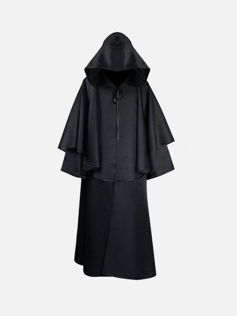 Punk Hooded Wizard Long Sleeve Cape - Anagoc