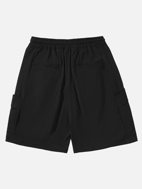 Dark Embroidery Cargo Shorts - Anagoc