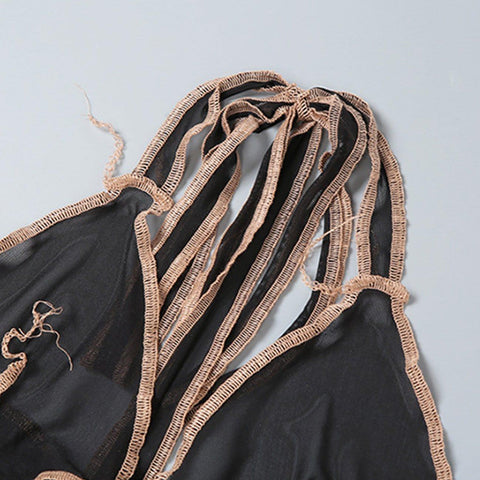 Sexy Mesh Backless Vest - Anagoc