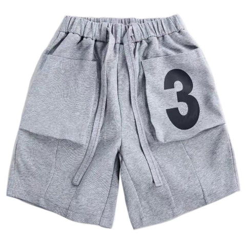 Multi Pockets Drawstring Numbers Shorts - Anagoc