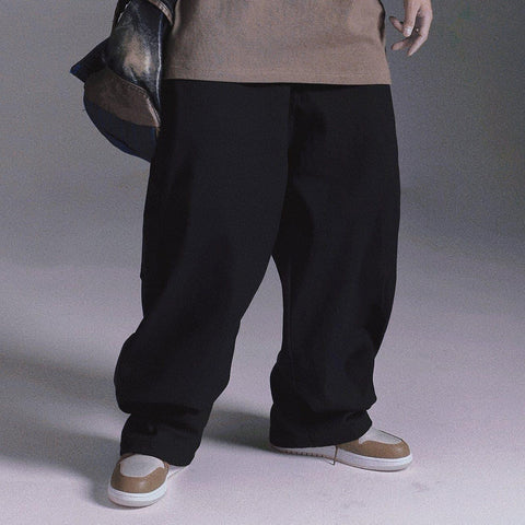 Solid Color Embroidery Pants - Anagoc