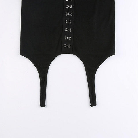 Irregular Personalized Buckle Dress - Anagoc