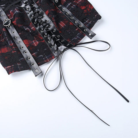 Lace Sheer Navel Tie Off Shoulder Mesh T Shirt - Anagoc