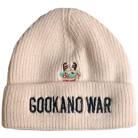 Cute Elk Embroidery Knit Cap - Anagoc
