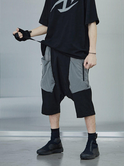 Patchwork Samurai Cargo Shorts - Anagoc