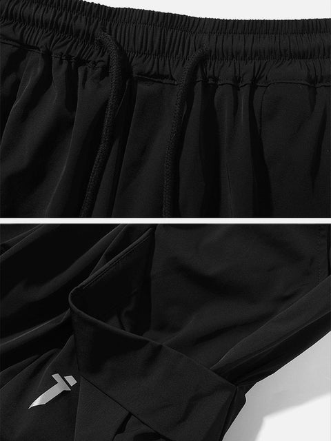 Dark Embroidery Cargo Shorts - Anagoc