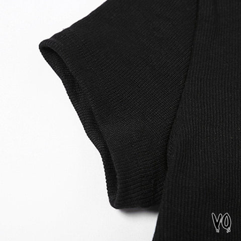 Dark Hollow Chain Short Sleeve T Shirt - Anagoc