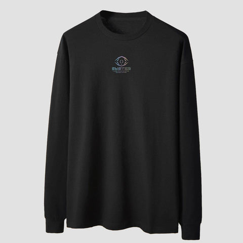 Reflective Mecha Print Sweatshirt - Anagoc