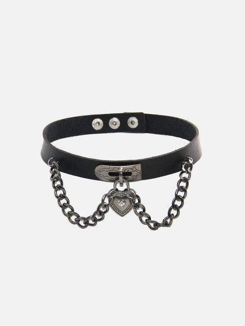 Dark Chain Love Necklace - Anagoc
