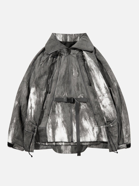 Zip Up Tie Dye Functional Jacket - Anagoc