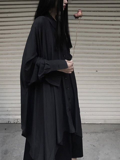 Irregular Loose Long Shirt - Anagoc