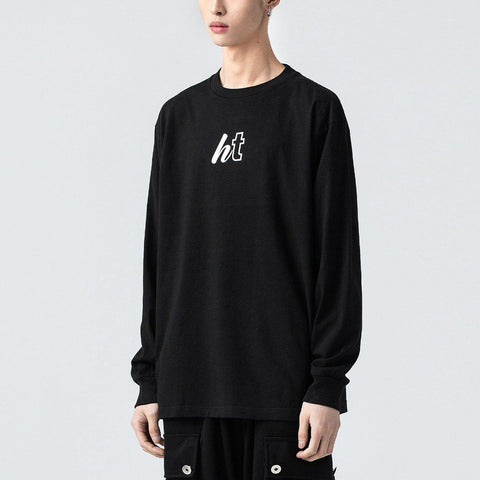 Solid Color Print Sweatshirt - Anagoc