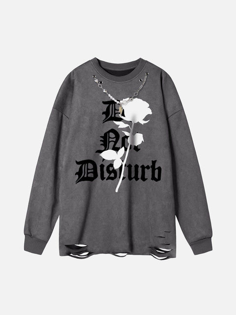 Rose Necklace Sweatshirt - Anagoc