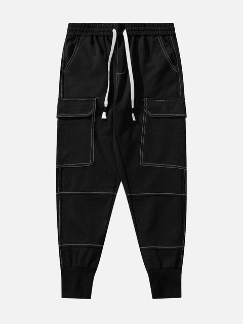 Topstitched Pocket Cargo Pant - Anagoc