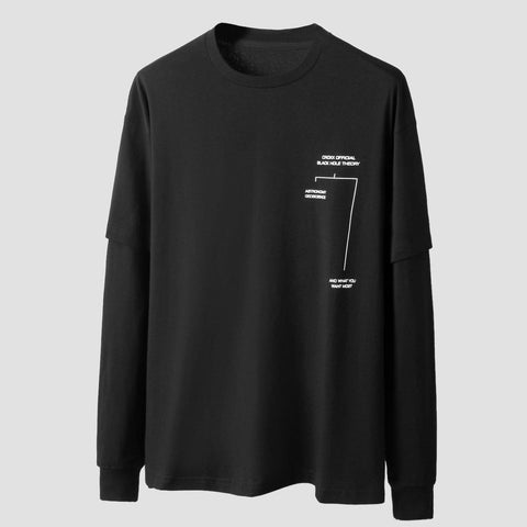 Fake Two Cell Evolution Print Sweatshirt - Anagoc