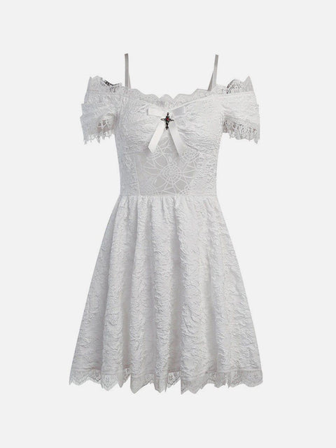 Lace Crucifix Dress - Anagoc