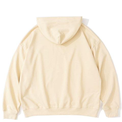 Solid Color Basic Letters Print Hoodie - Anagoc