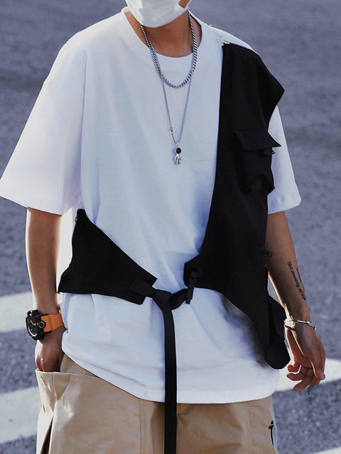 Detachable Patchwork Tee - Anagoc
