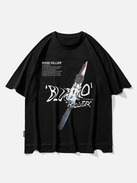 Rose Killer Graphic Tee - Anagoc