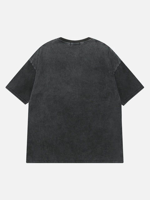 Washed Angel Graphic Tee - Anagoc