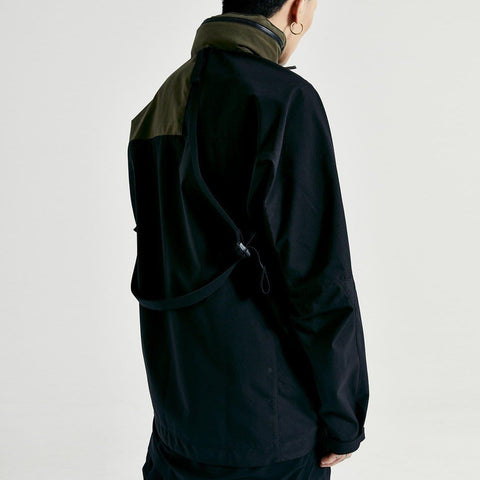 Oblique Zipper Patchwork Jacket - Anagoc