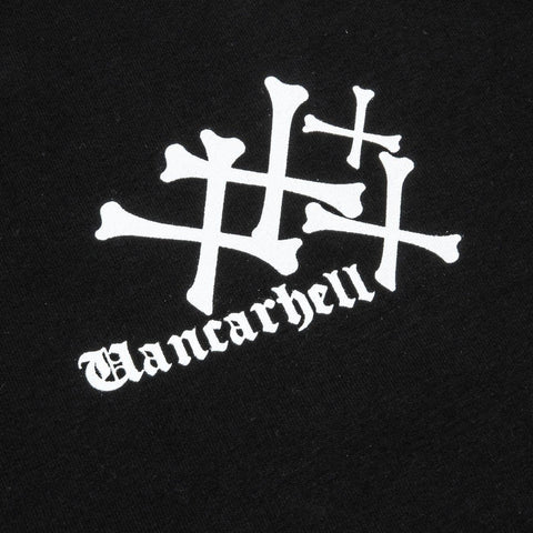Dark Skull Bones Cotton Oversized Sweatshirt - Anagoc