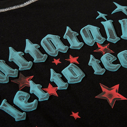 Letter Stars Graphic Tee - Anagoc