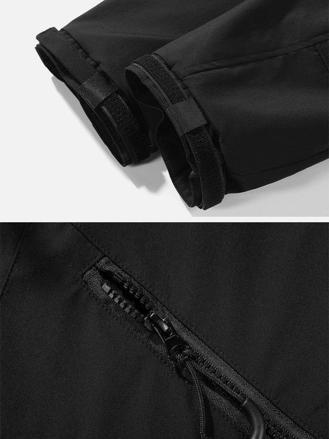 Detachable Patchwork Pocket Jacket - Anagoc