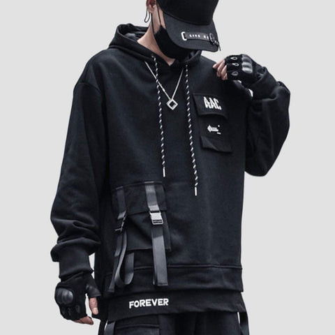 Dark Personalized Pockets Ribbons Hoodie - Anagoc