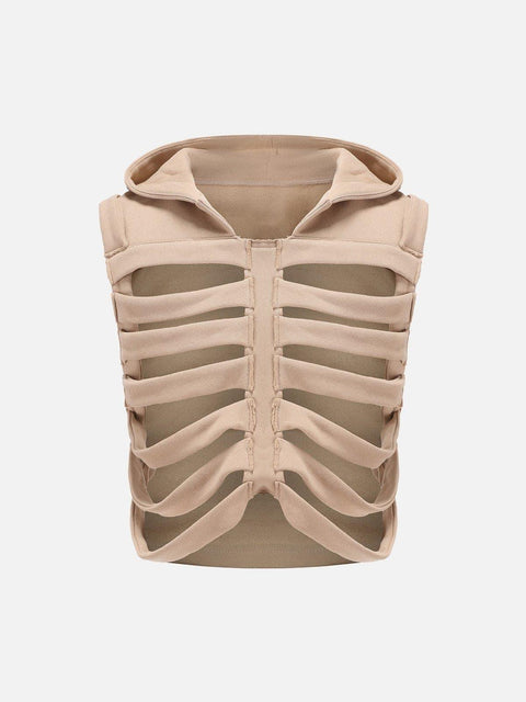 Cutout Hooded Vest - Anagoc