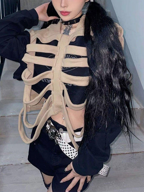 Cutout Hooded Vest - Anagoc