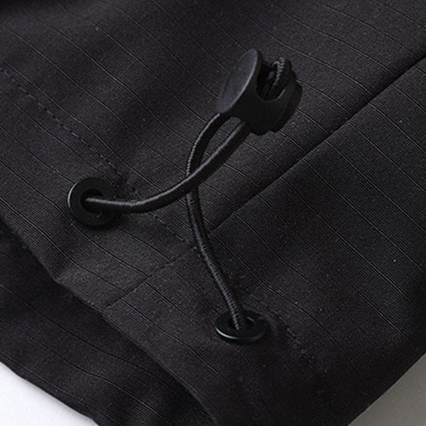 Techwear Half Zipper Print Jacket - Anagoc