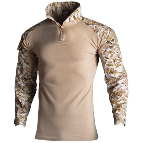 Camouflage Patchwork Tactical Combat Sweatshirt - Anagoc