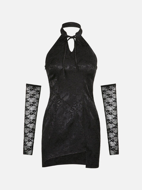 Lace Jacquard Dress - Anagoc