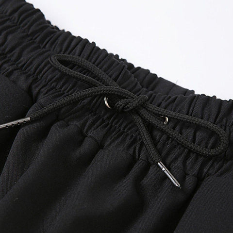Irregular Reflective Strips Pants - Anagoc