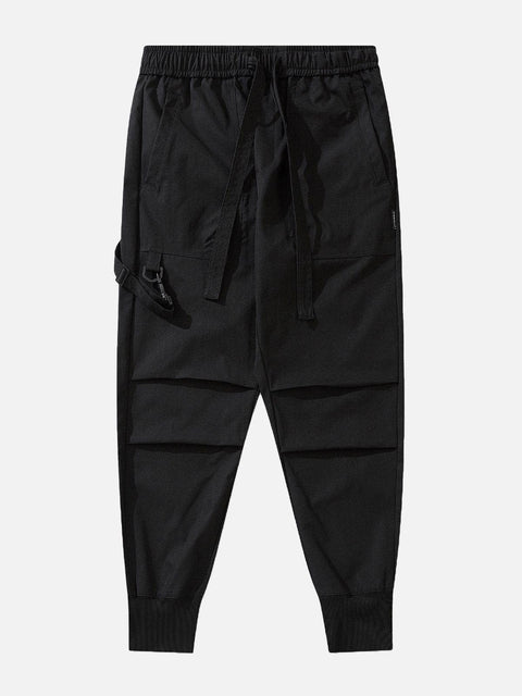 Ribbon Layered Cargo Pants - Anagoc