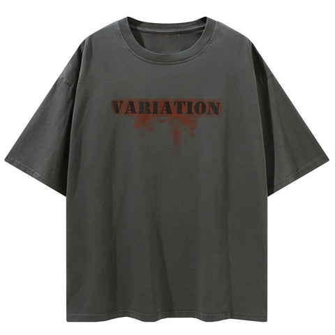 Butterfly Print Washed Tee - Anagoc