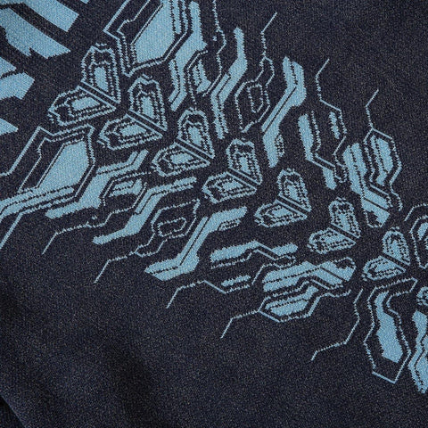 Mechanical Print Washed Sweatshirt - Anagoc