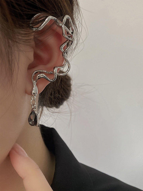 Twisted Line Ear Clips - Anagoc