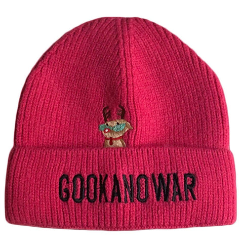 Cute Elk Embroidery Knit Cap - Anagoc