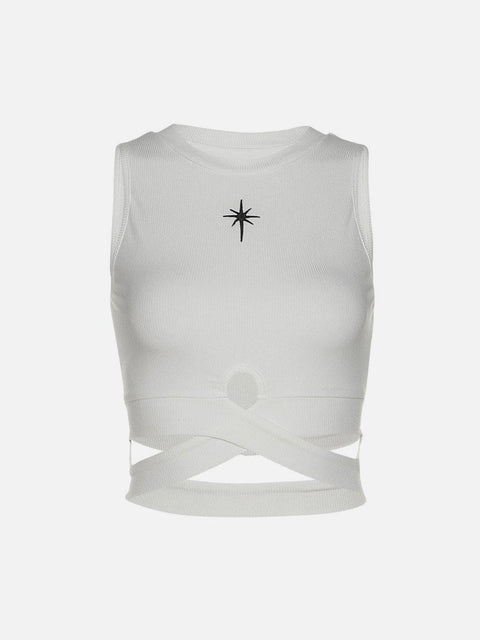 Hollow Embroidery Vest - Anagoc
