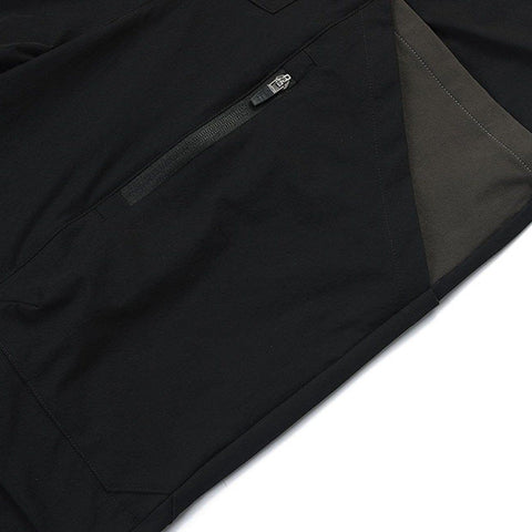 Patchwork Ribbon Zip Up Pocket Drawstring Function Shorts - Anagoc