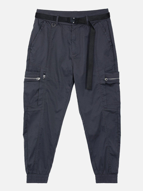 Multi Pockets Zip Up Cargo Pants - Anagoc
