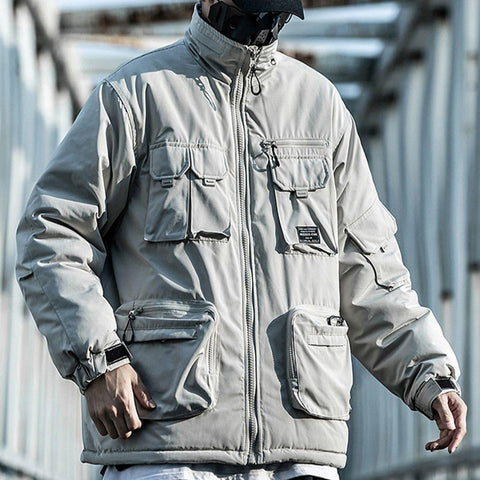 Multi Pockets Function Winter Coat - Anagoc