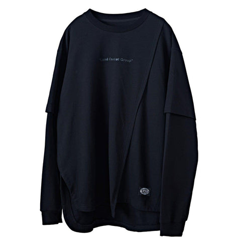 Patchwork Fake Two Sweatshirt - Anagoc